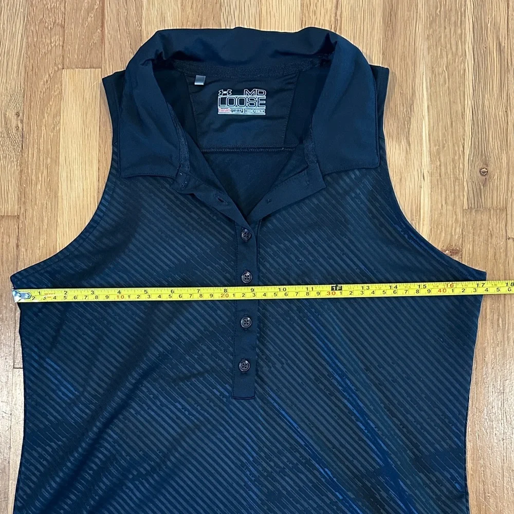*last chance* Under Armour | Women’s Sleeveless Black Polo Top - Picture 9 of 16